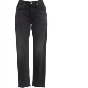 Grlfrnd Helena High Rise Straight Crop Jeans